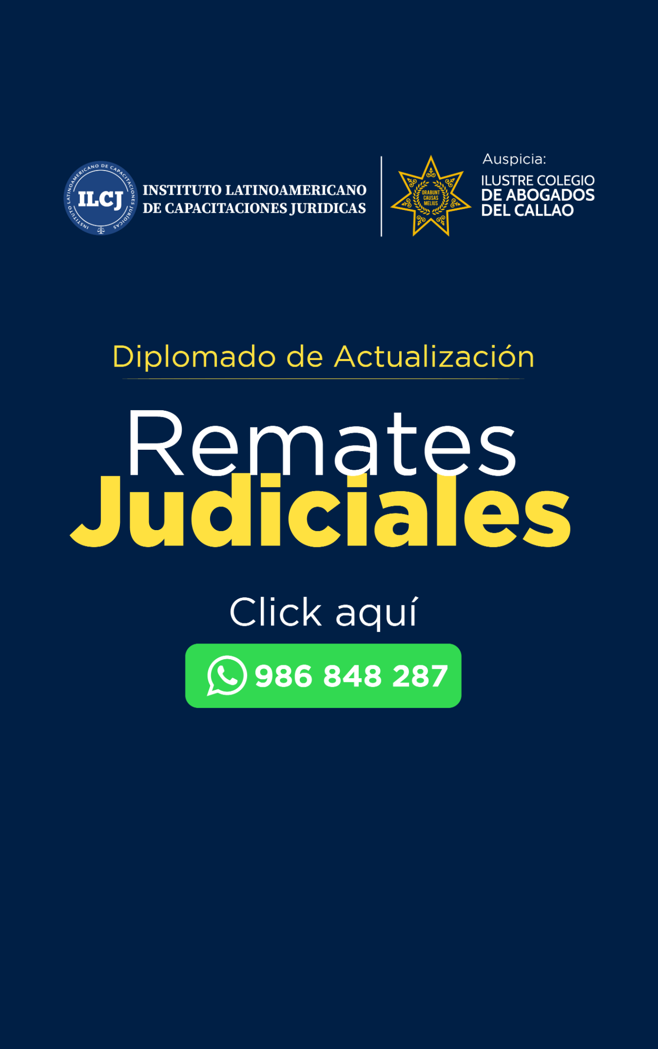 Instituto Latinoamericano de Capacitaciones Jurídicas-ILCJ Facebook ad: Chatea con nosotros
