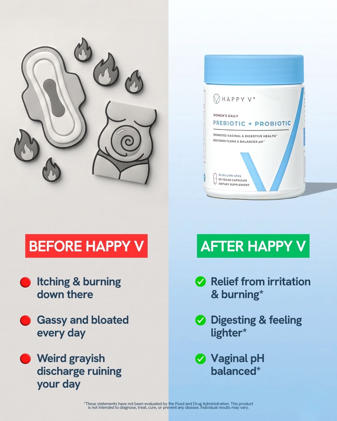 Happy V Facebook ad