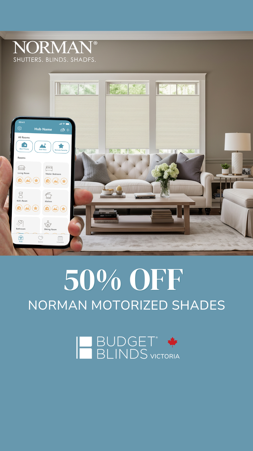 Budget Blinds of Greater Victoria Facebook ad
