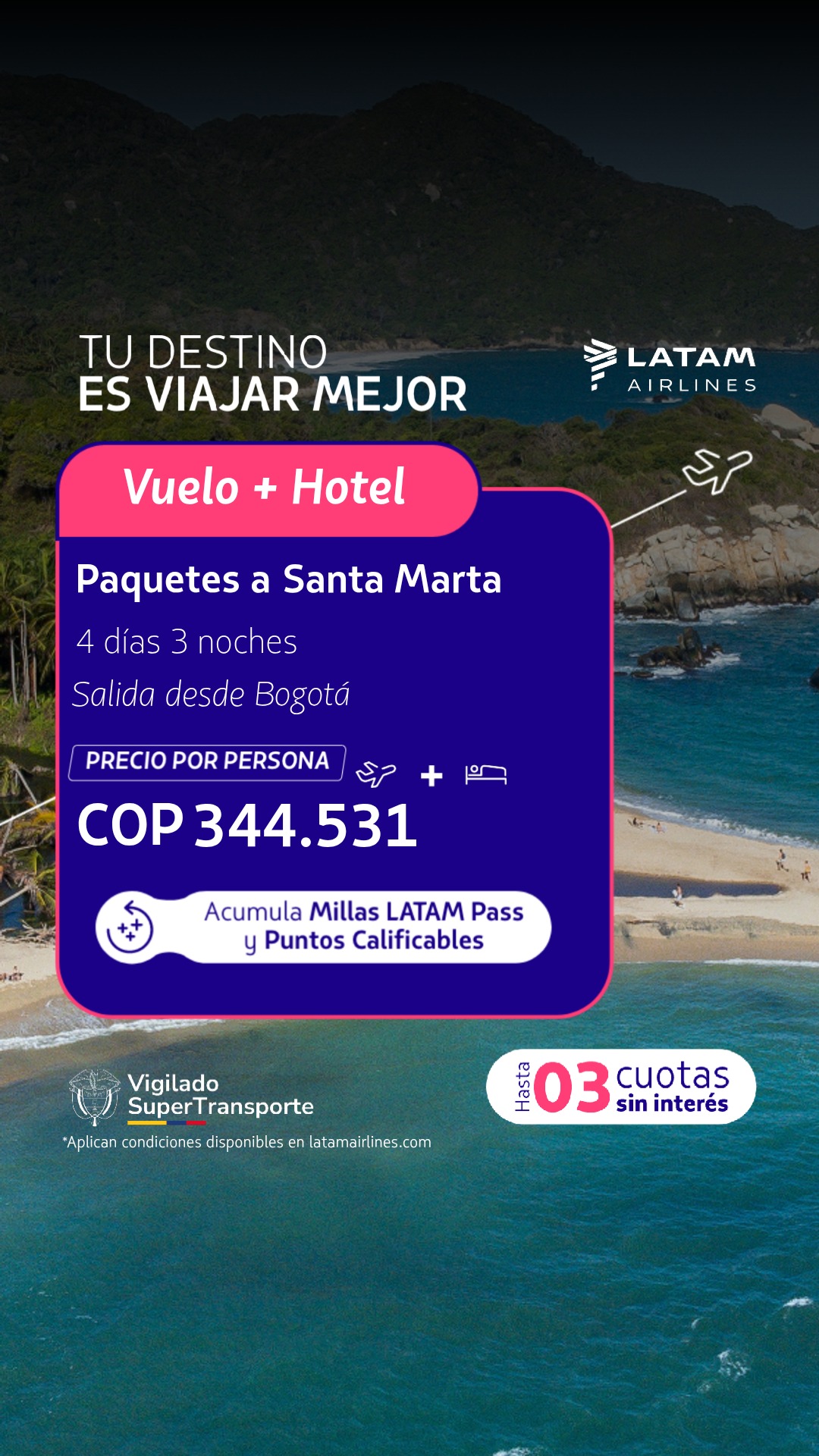 LATAM Airlines Facebook ad: Tu próximo viaje empieza hoy