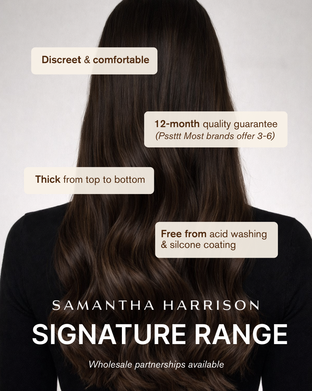 Samantha Harrison Hair Extensions Facebook ad