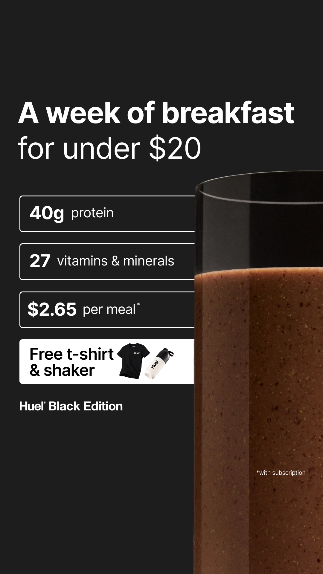 Huel Facebook ad