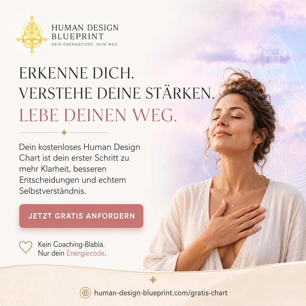 Human Design Blueprint - Das Original Facebook ad: Dein Design. Deine Regeln. Dein Leben.