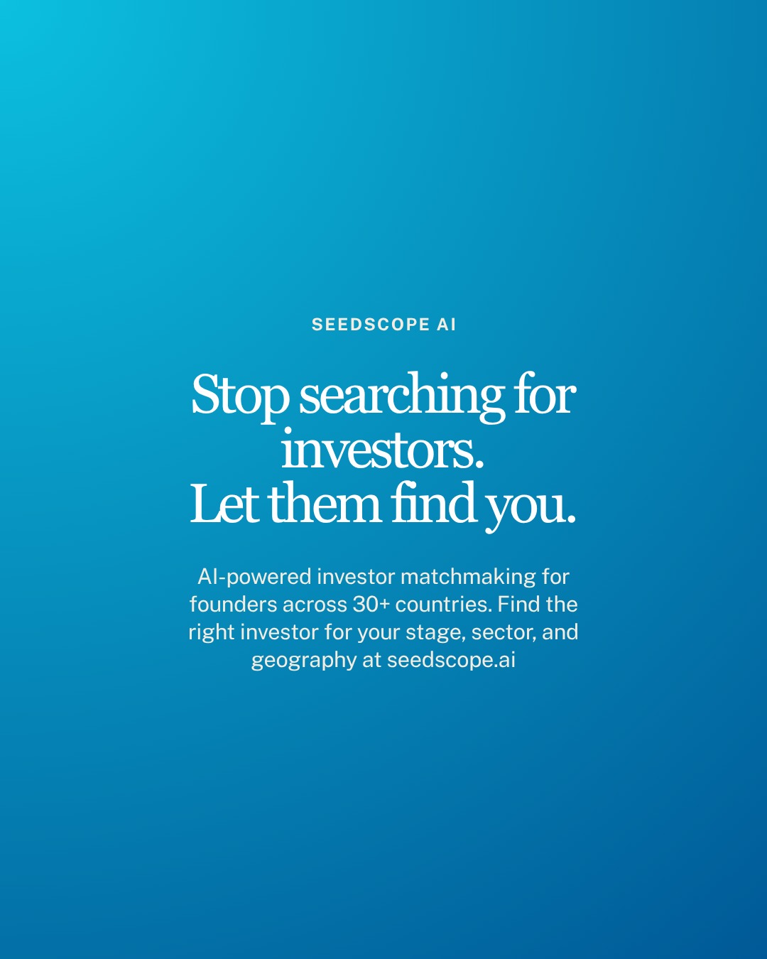SeedScope AI Facebook ad: SeedScope AI | Startup Valuation & Fundraising Platform