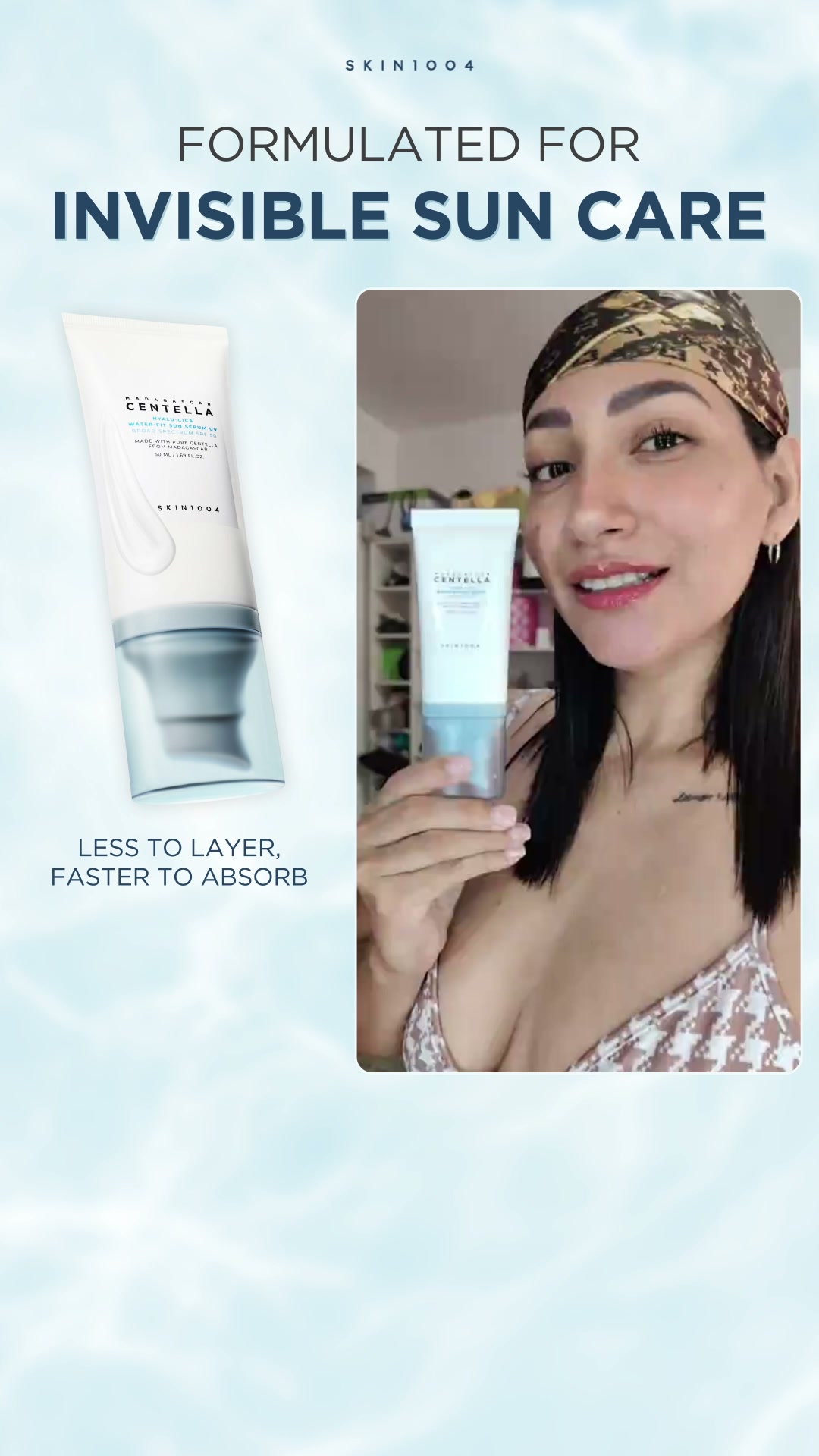 SKIN1004 Facebook ad: FOUND: THE NO-WHITE-CAST SUNSCREEN