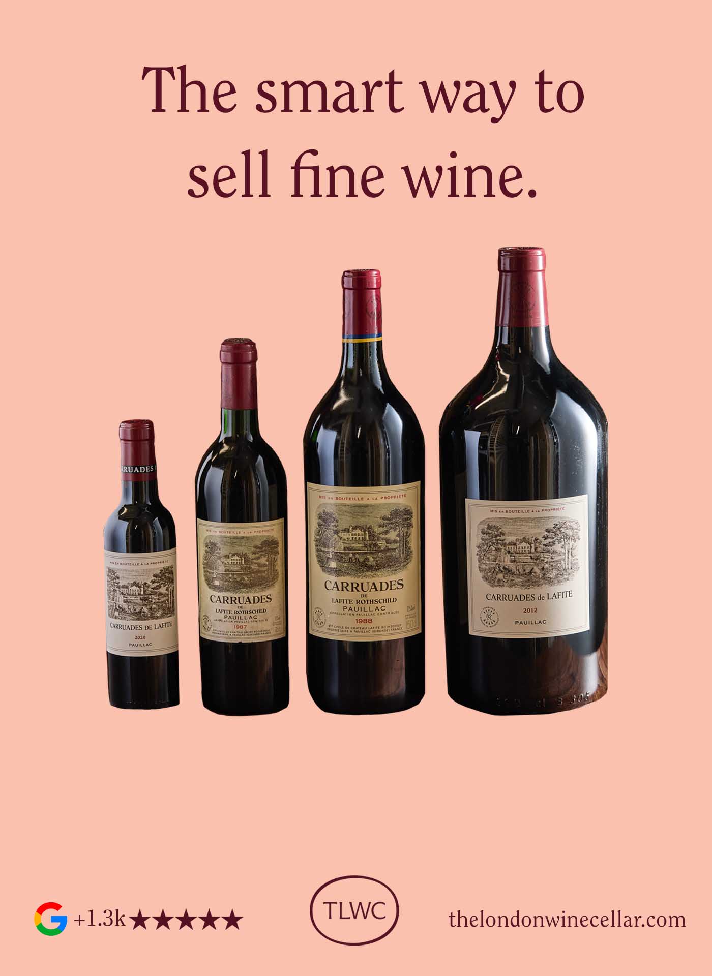 The London Wine Cellar Facebook ad: Skip the auction, sell direct.