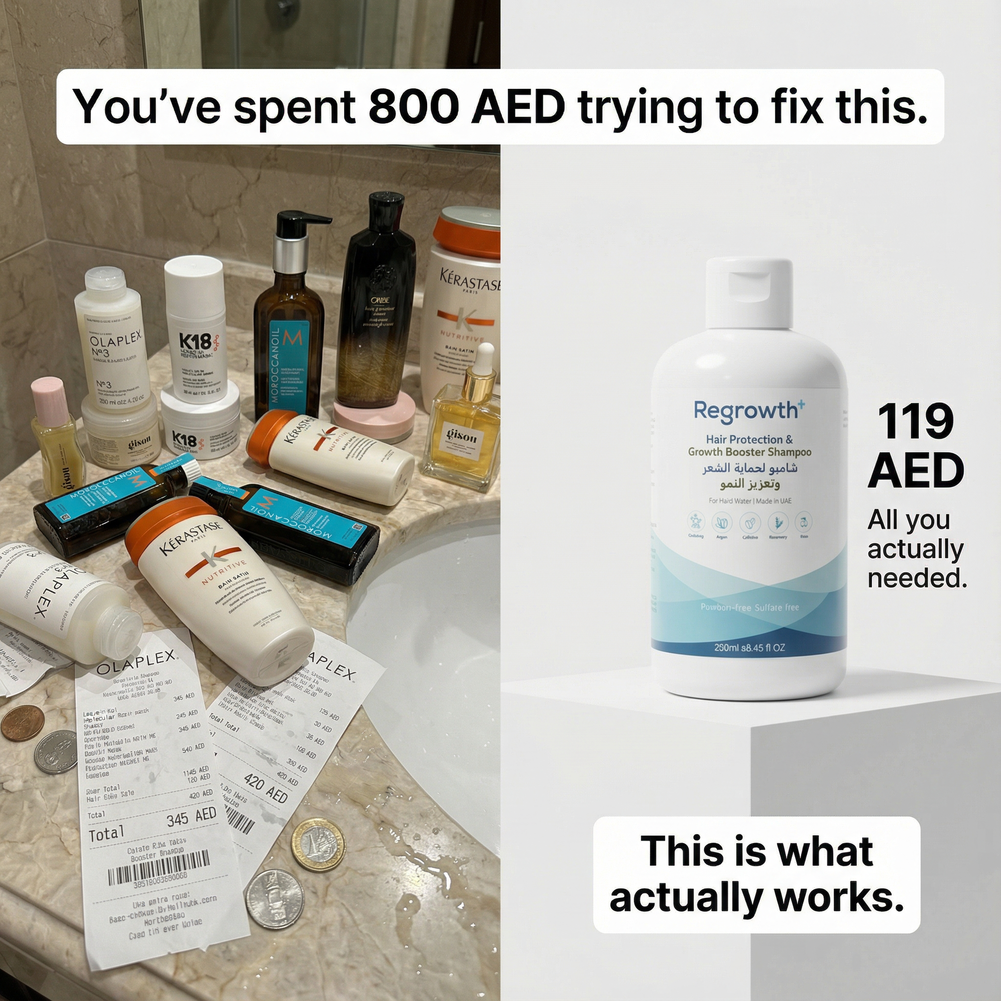 Regrowth+ Facebook ad