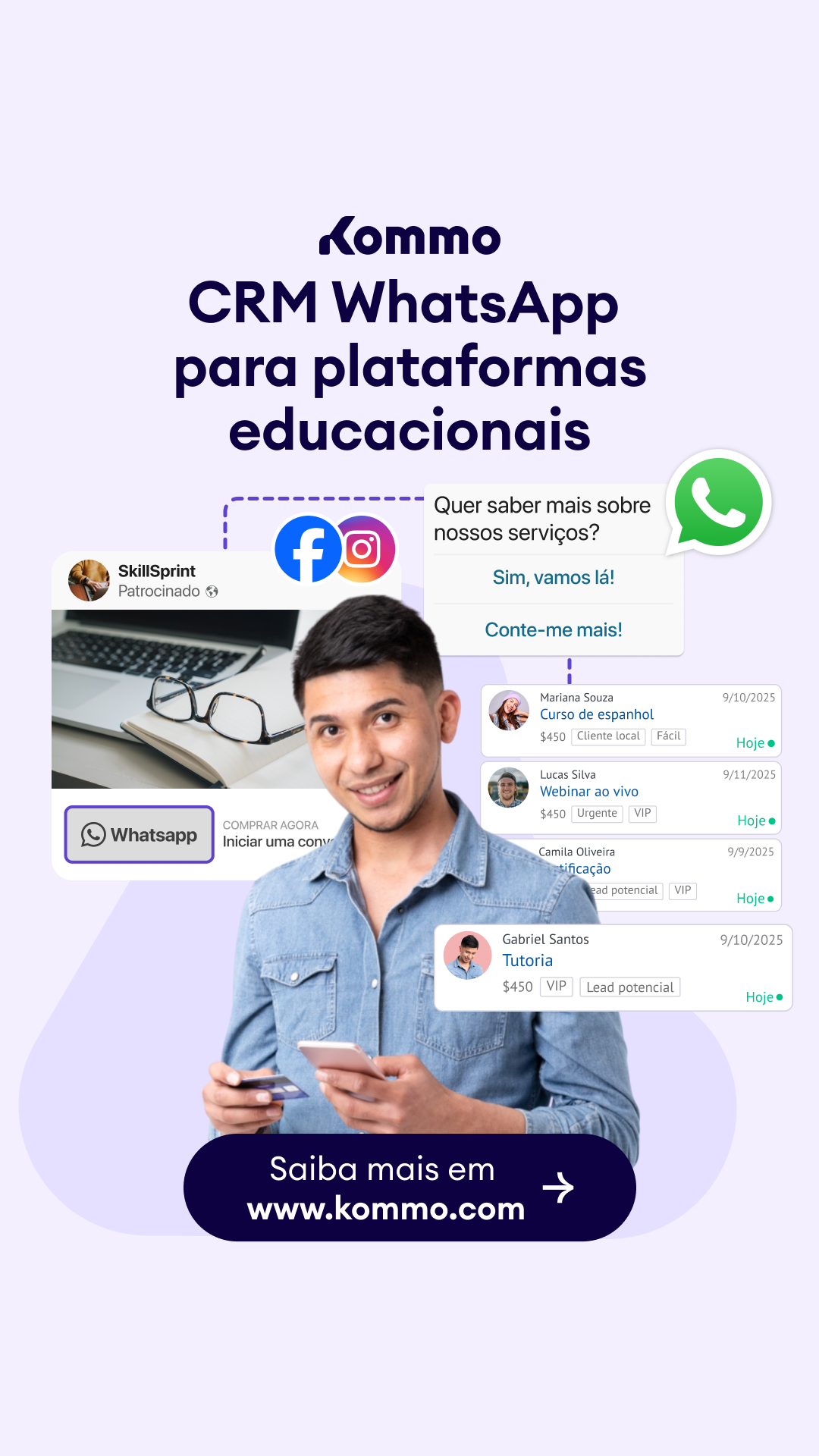 Kommo Brasil Facebook ad