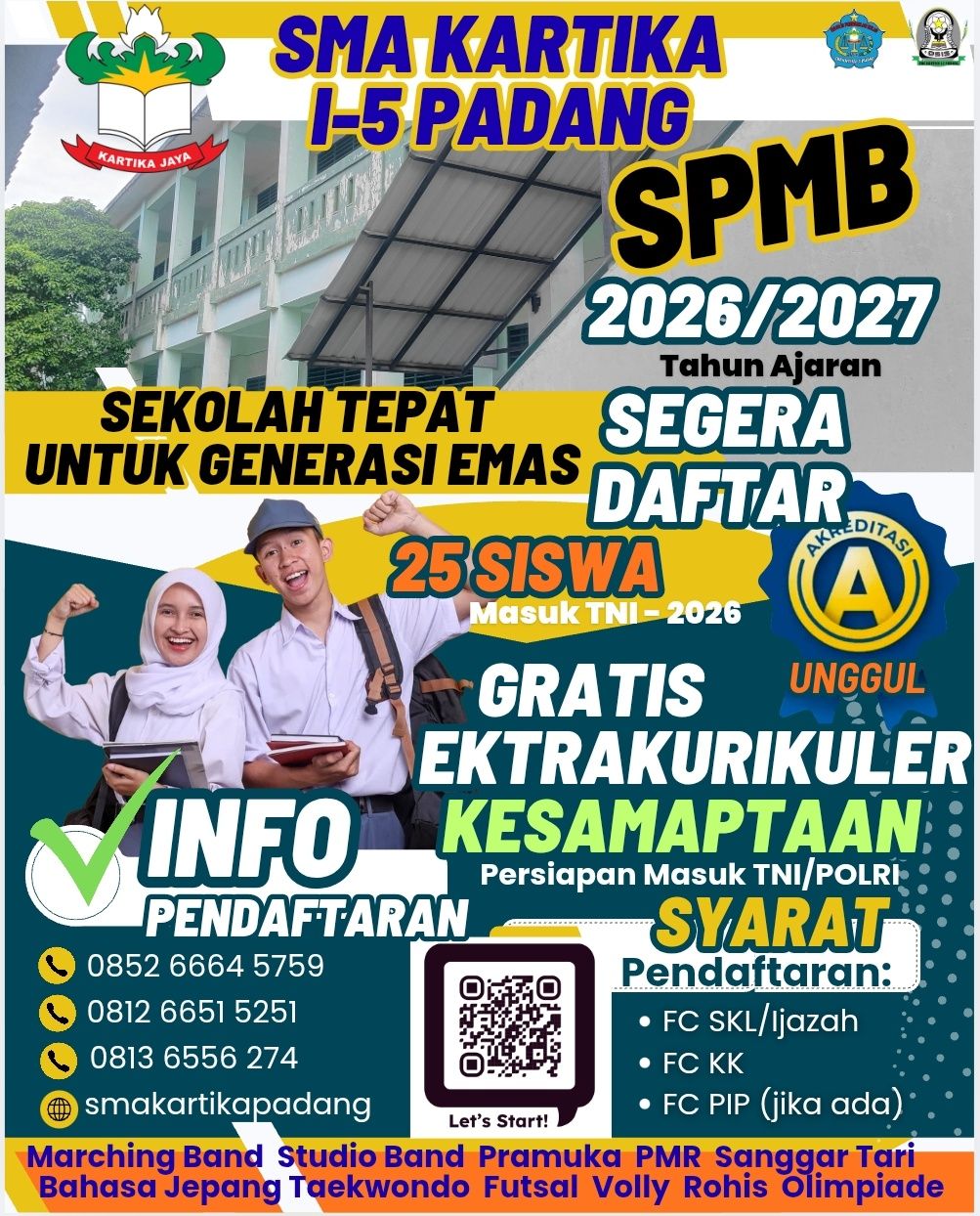Sma Kartika Facebook ad: PPDB SMA KARTIKA I-5 PADANG TAHUN AJARAN 2026/2027