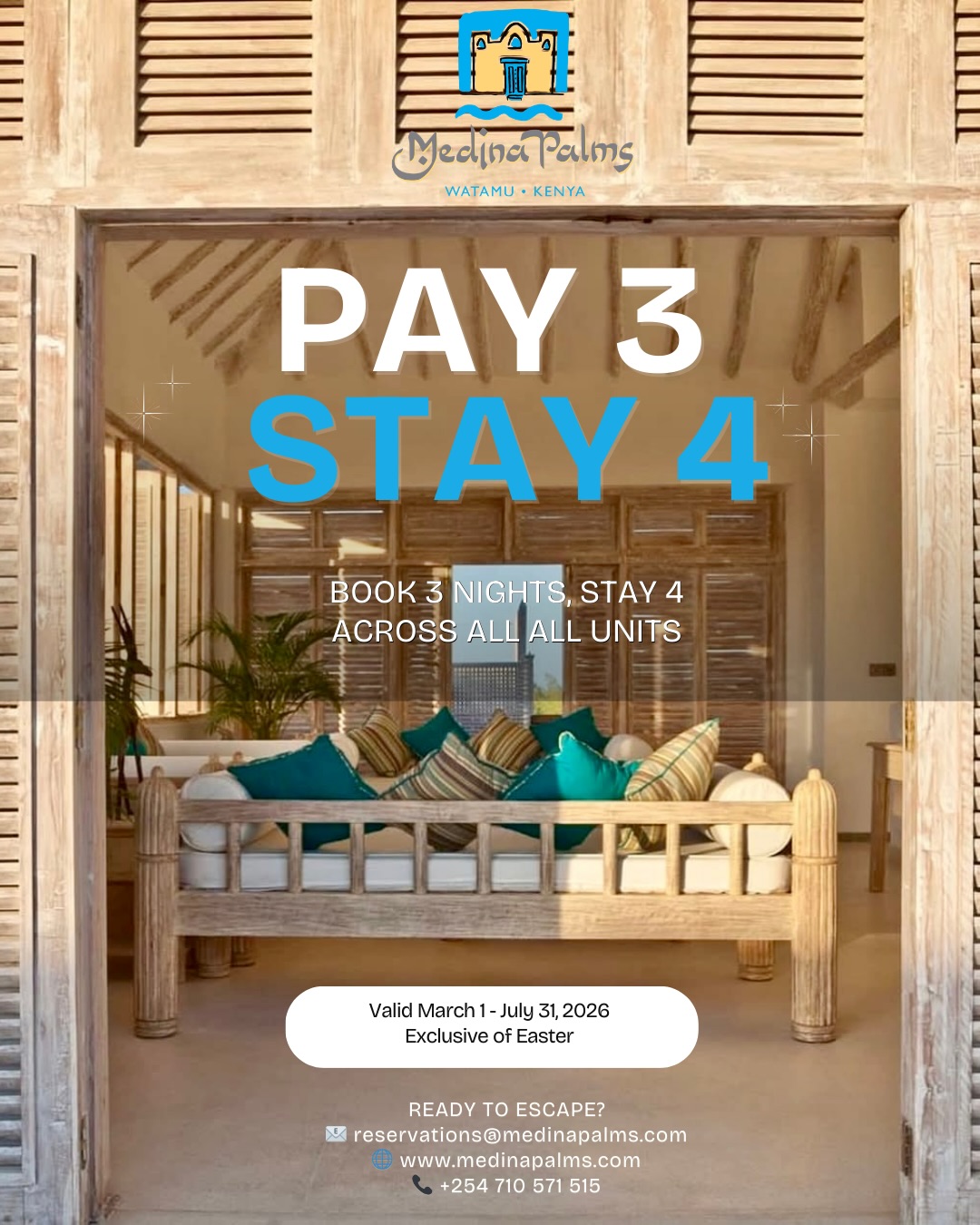 Medina Palms - Watamu - Kenya Facebook ad: Why rush paradise?