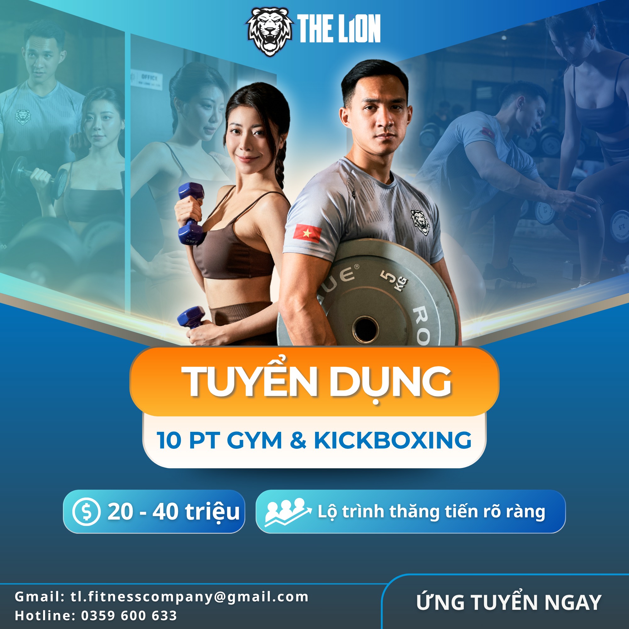 TheLion - Private Fitness Facebook ad: The LION Tuyển Dụng 10 PT Gym &…