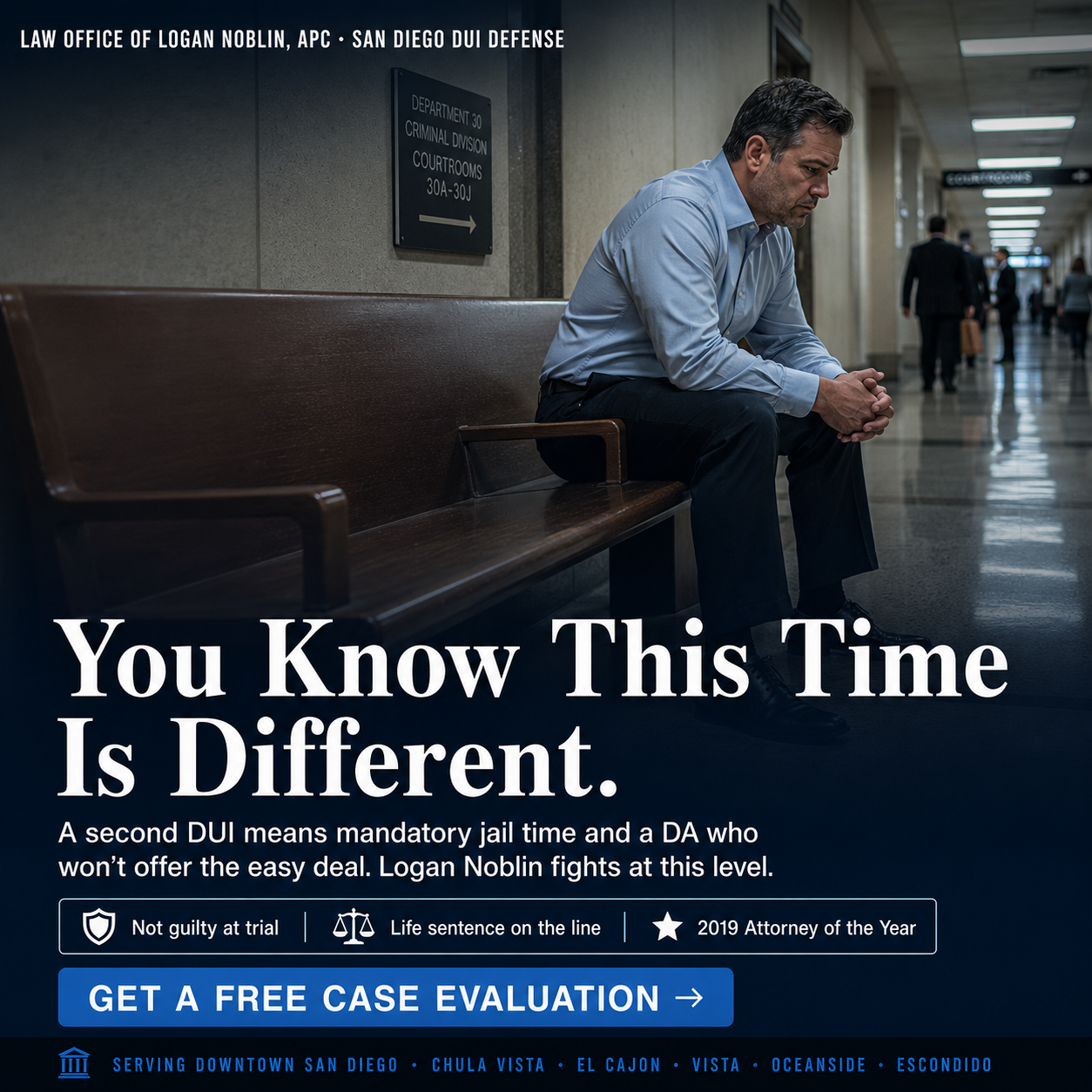 The Law Office of Logan Noblin, APC Facebook ad: You've Been Through This Before. You Know a Public…