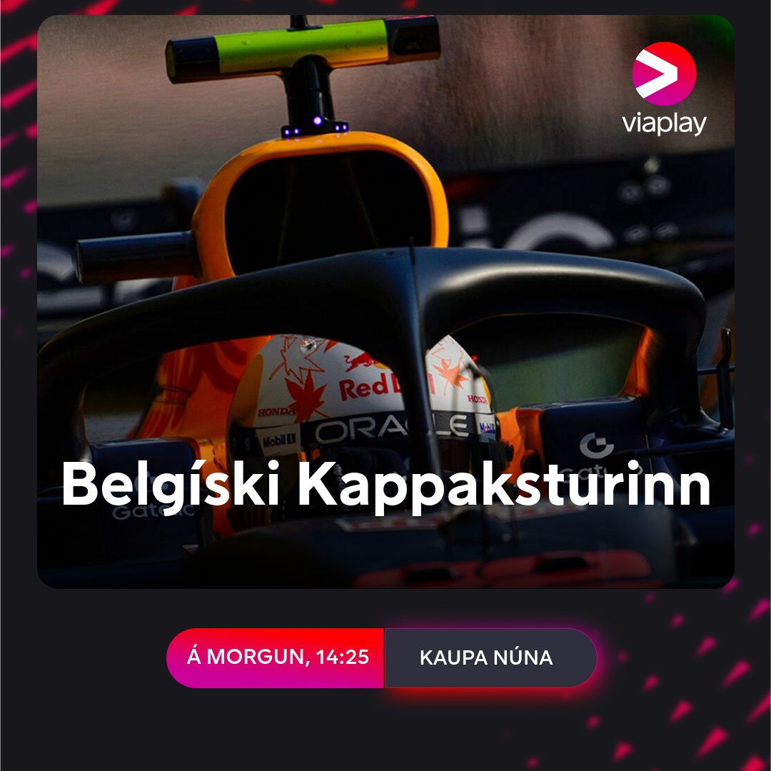 Viaplay Facebook ad: Fylgstu með öllum Formula 1 keppnum, tímatökum, spyrnum…