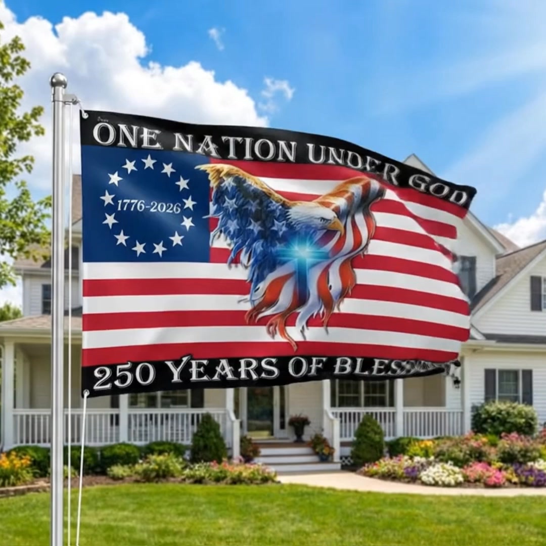 Flagwix.com Facebook ad: 250 Years Blessing Flag