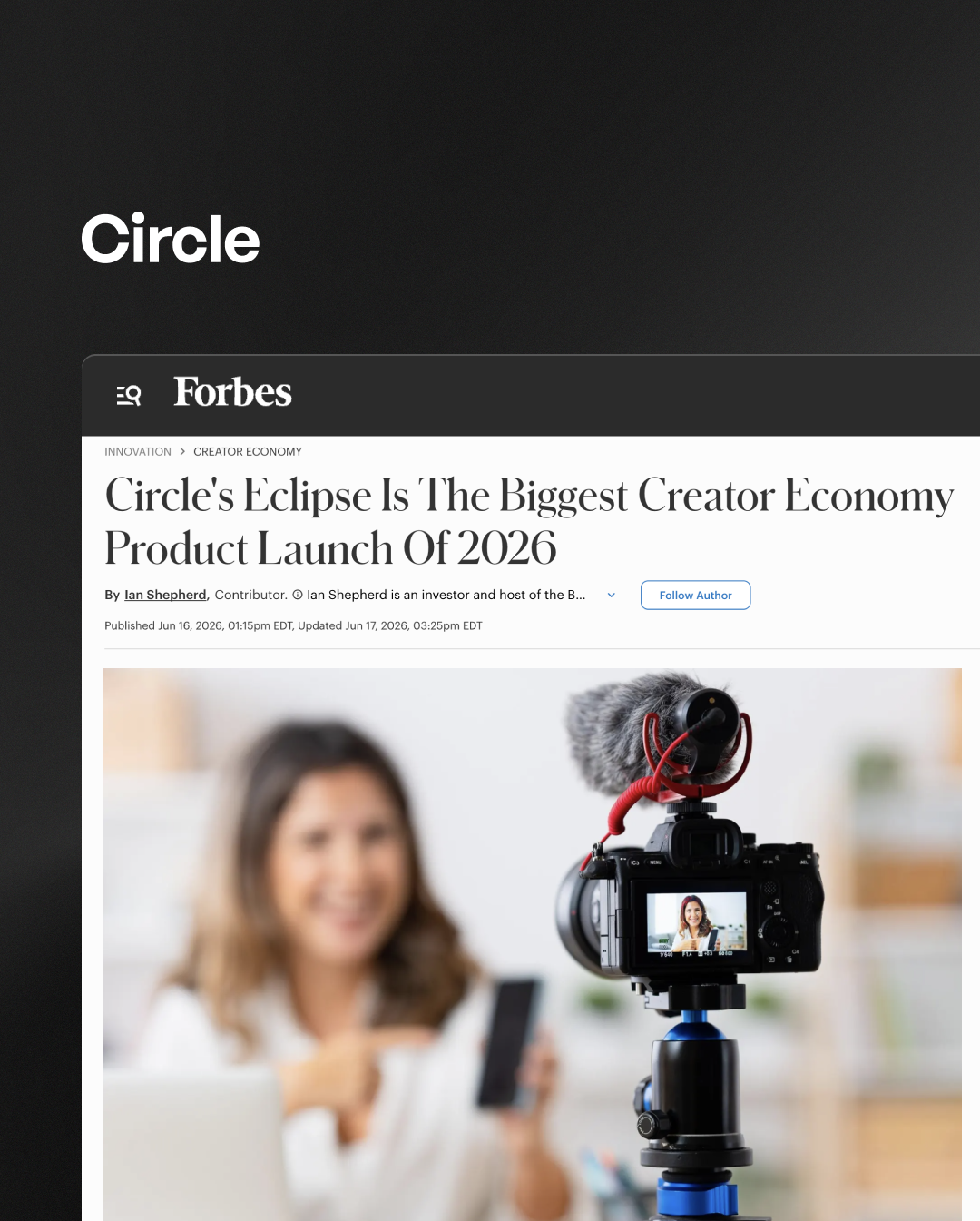 Circle Facebook ad: Build the business behind your audience