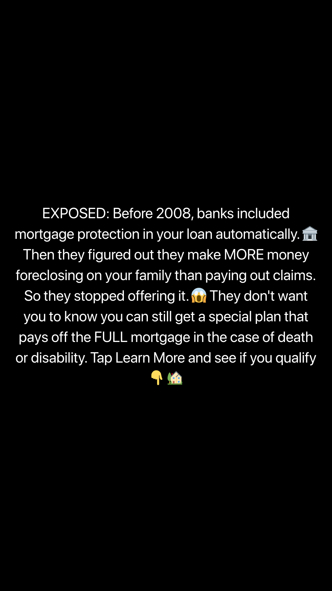 American Mortgage Protection Facebook ad
