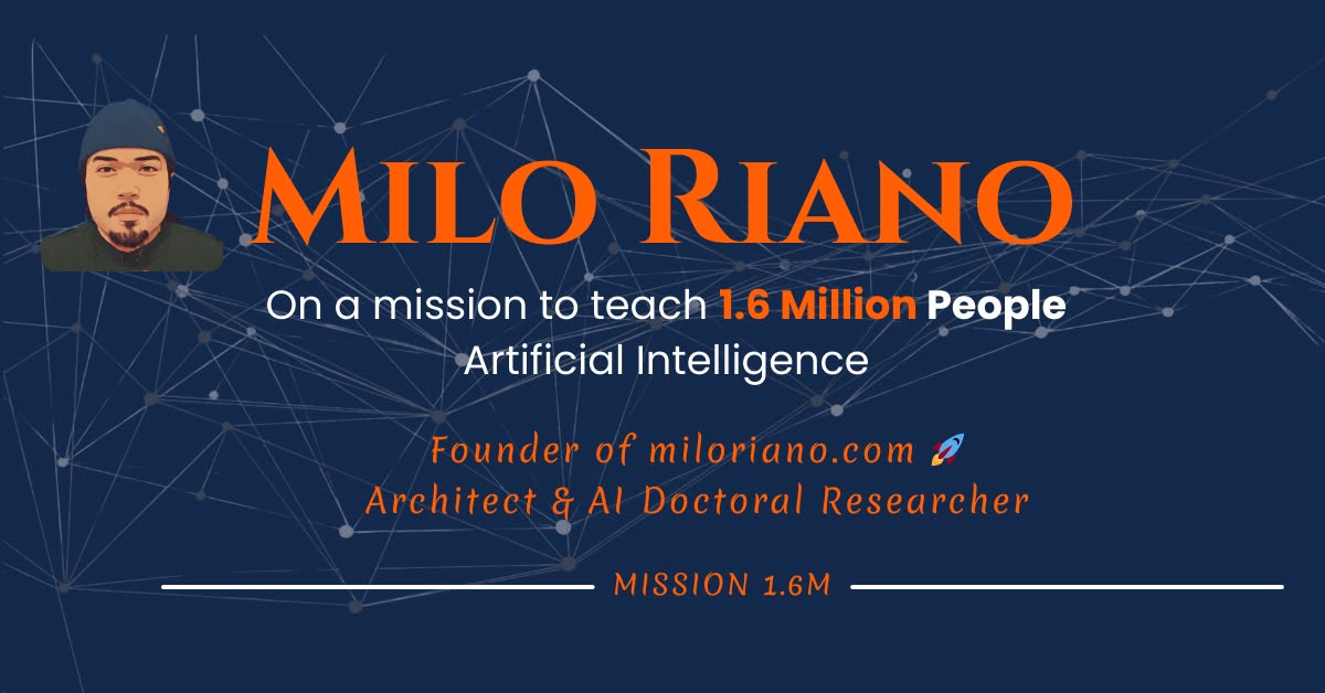MiloRiano.com - AI, Vibe Coding & Cybersecurity Expert Facebook ad: Learn AI, Novice to Expert