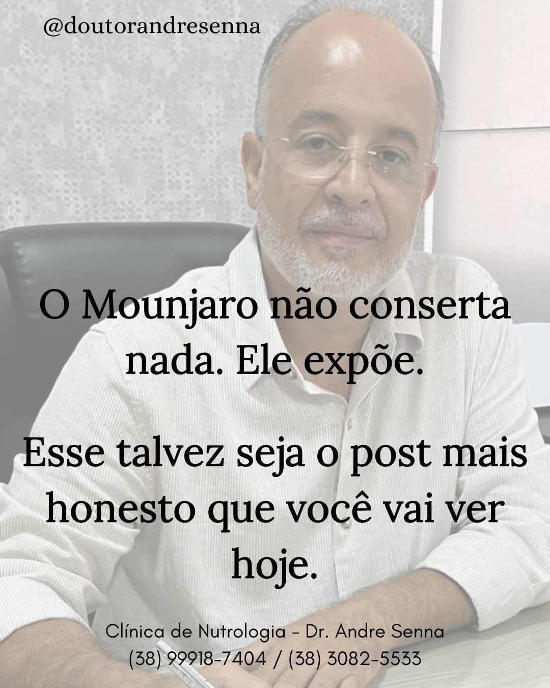 André Senna Batista Facebook ad: O Mounjaro não resolve o problema ele revela…