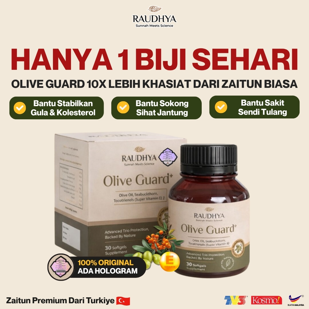 Asma Harun Wellness Raudhya Olive Guard Facebook ad: Dapatkan Olive Guard+ Original Hologram Disini >>