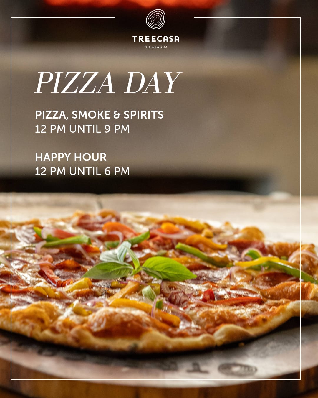 TreeCasa Hotel & Resort Facebook ad: Pizza Day at TreeCasa