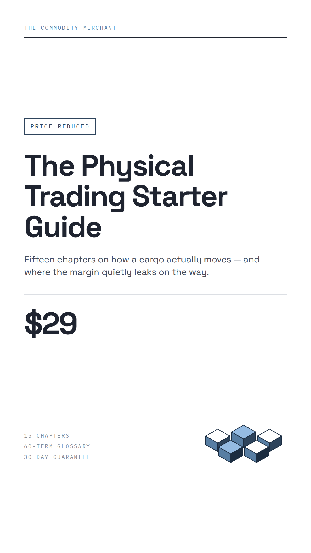 The Commodity Merchant Facebook ad: How physical trading works