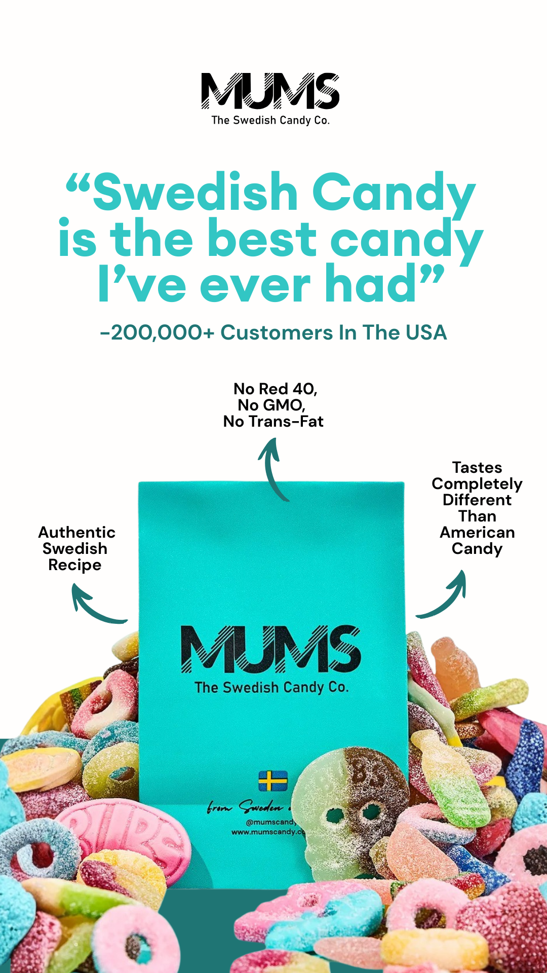 Mums - The Swedish Candy Co. Facebook ad