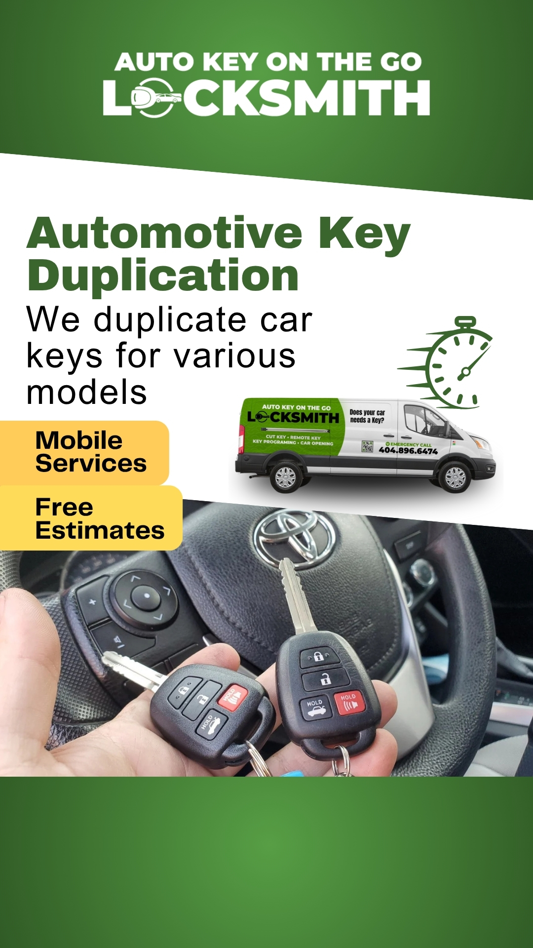 Auto Key on The Go Facebook ad