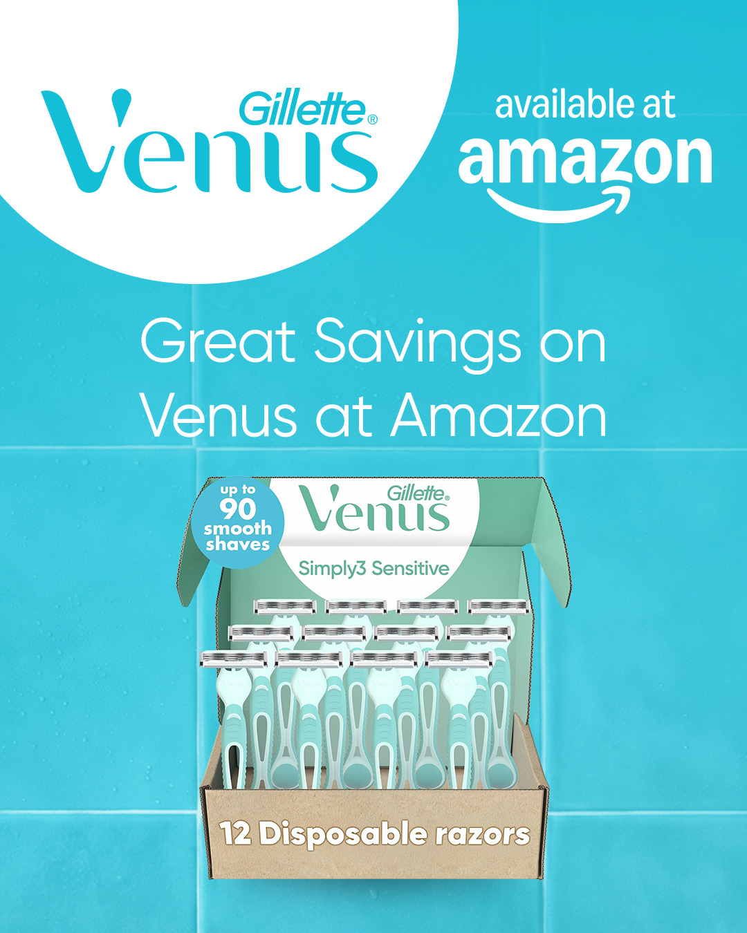 Gillette Venus Facebook ad: Venus Simply3 Sensitive