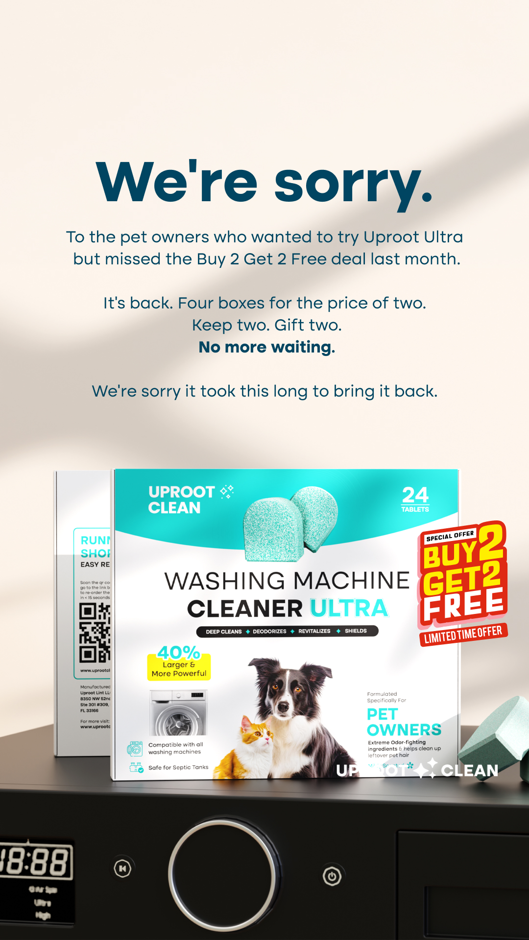 Uproot Clean Facebook ad