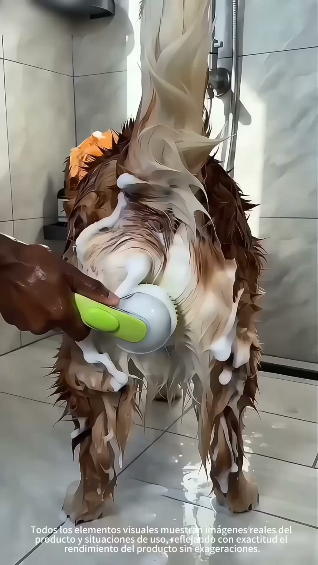 Cbliy Facebook ad: 2-in-1 Pet Bath Brush, Shampoo Dispenser & Soft Massage…