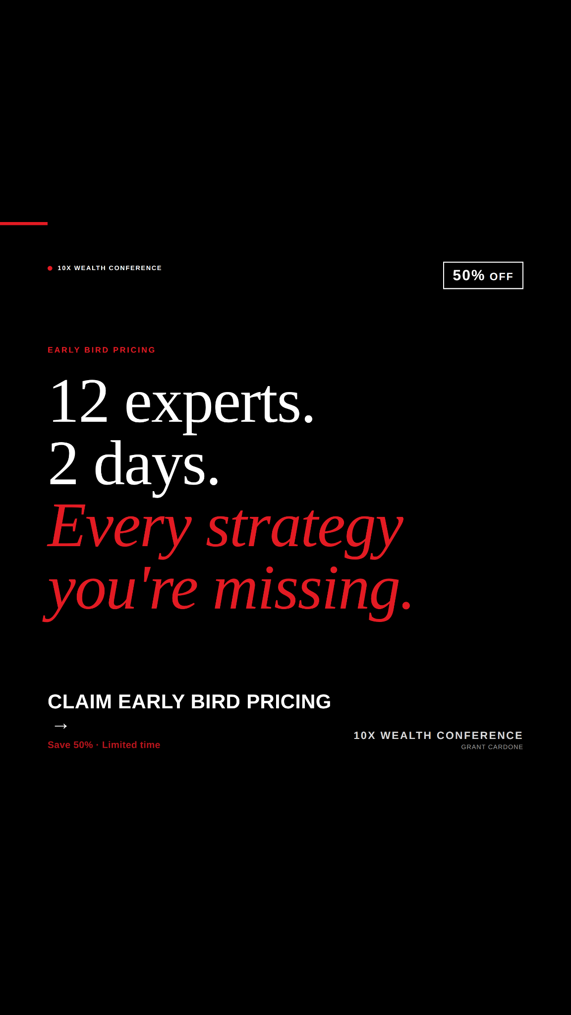 Grant Cardone Enterprises Facebook ad