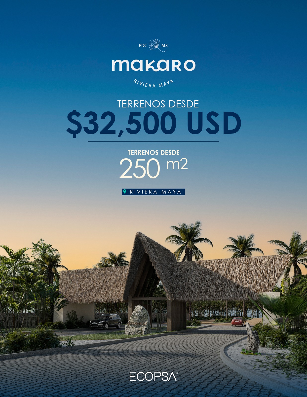 Desarrollos Ecopsa Facebook ad: Terrenos en la Riviera Maya México | Playa del Carmen