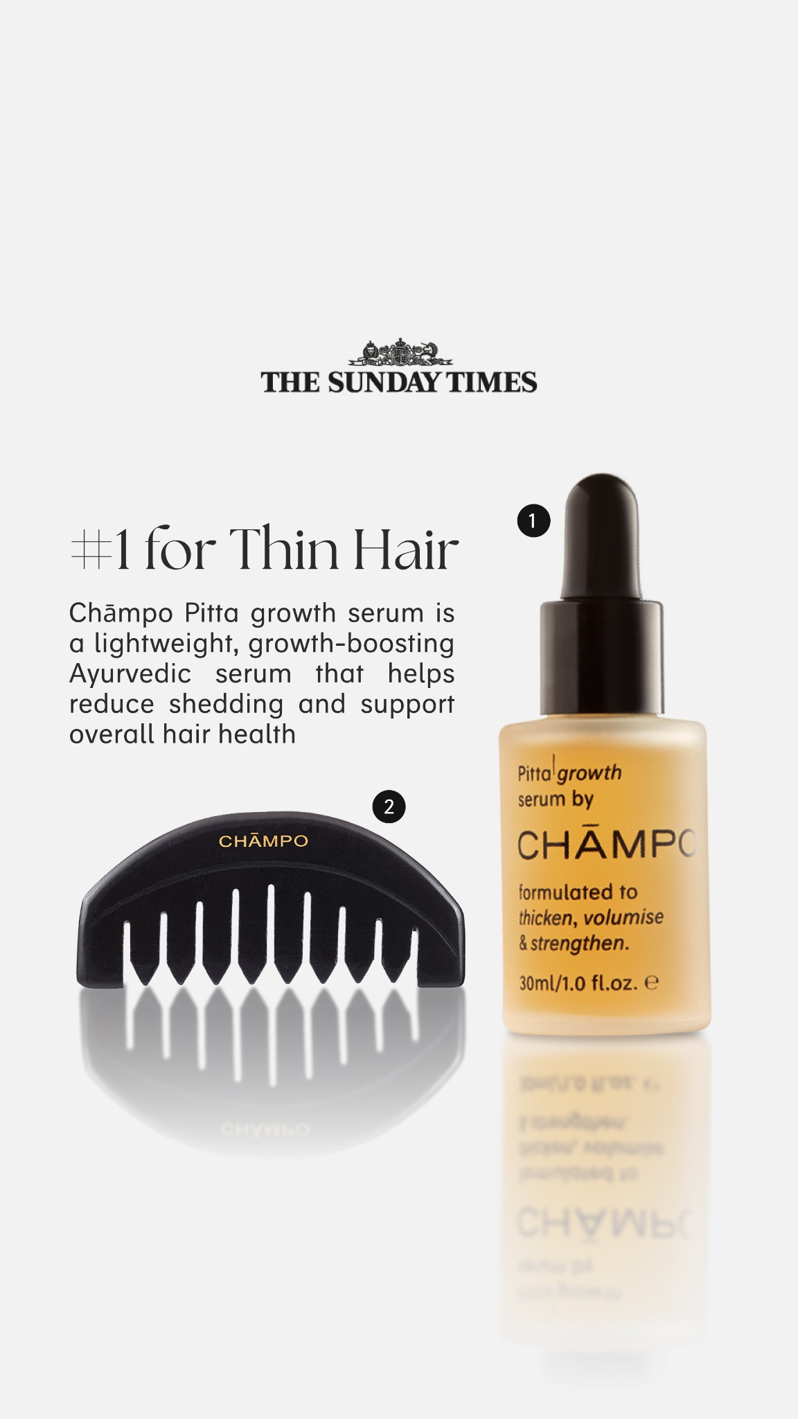 Chāmpo Haircare Facebook ad
