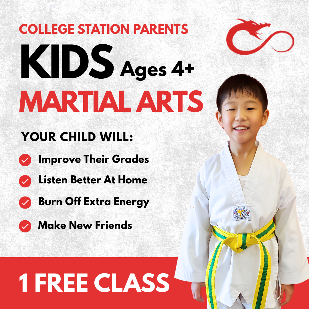 Infinity Taekwondo Facebook ad: Kids Taekwondo (Ages 4+) | Free Trial Pass