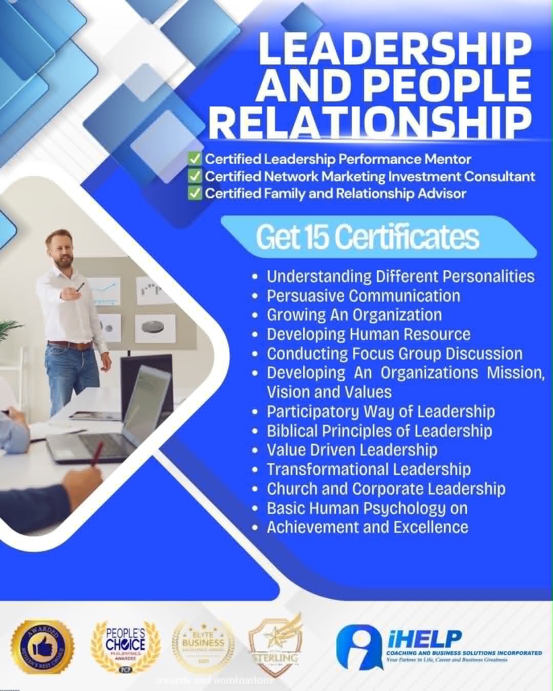 IHELP Coaching and Business Solutions Corporation Facebook ad