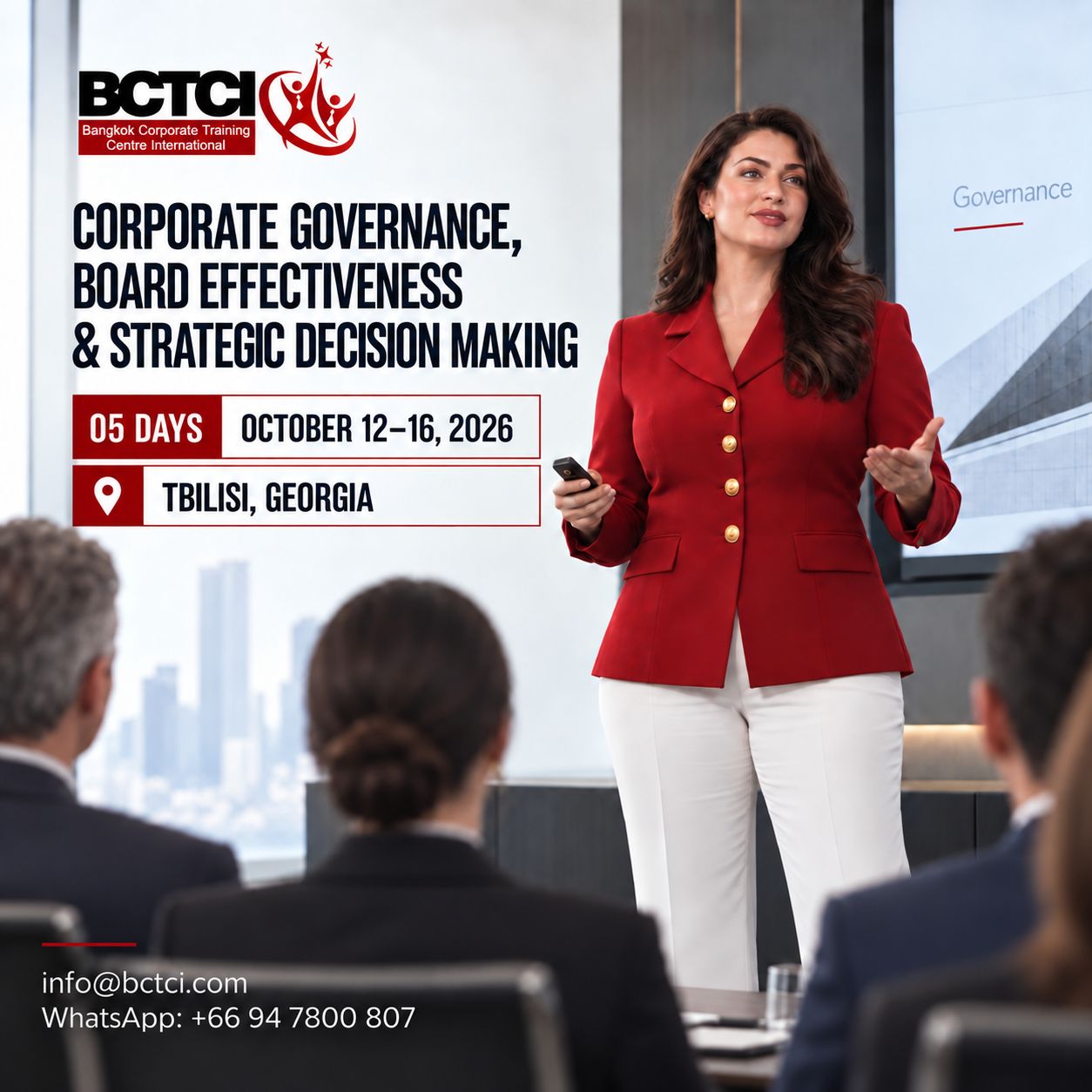 Bangkok Corporate Training Center International Facebook ad: Strengthen governance. Elevate board performance.