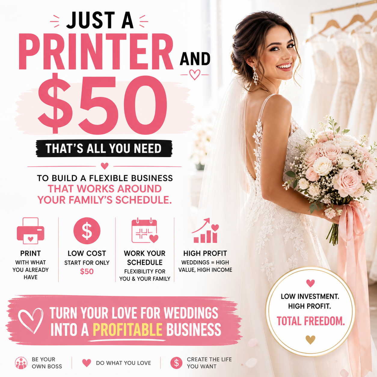 Lina Anderson Facebook ad: Wedding Business Kit