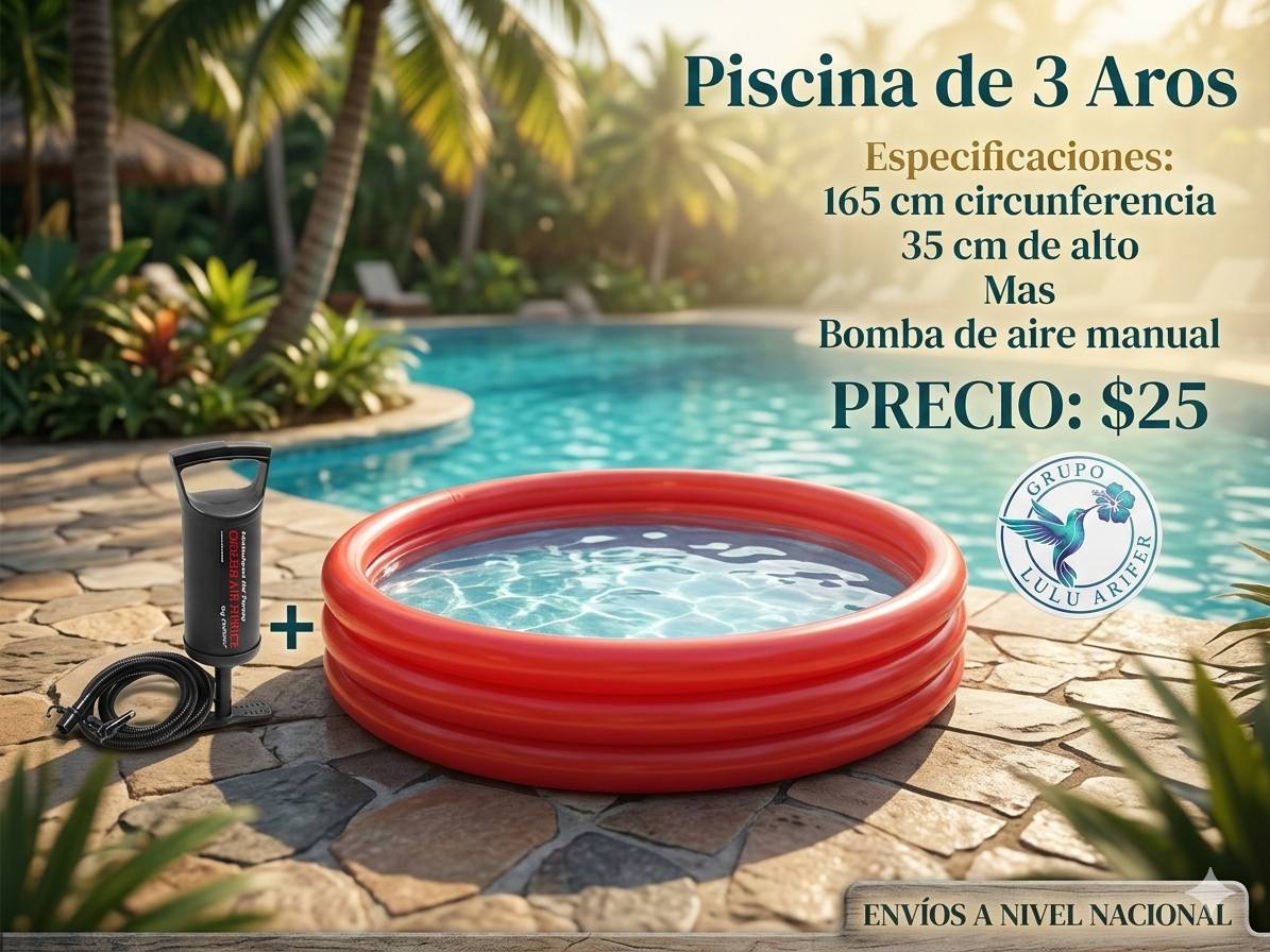 Arifer Facebook ad: Variedad de piscinas