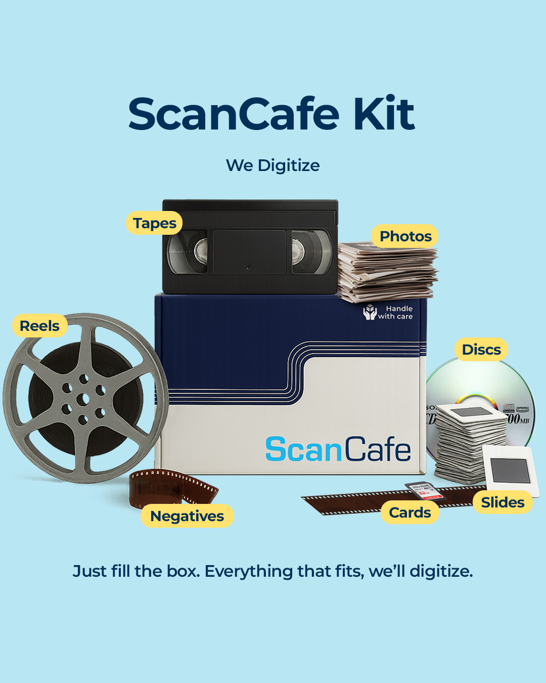 ScanCafe Facebook ad: #1 Photo Scanning & Video Transfer Service