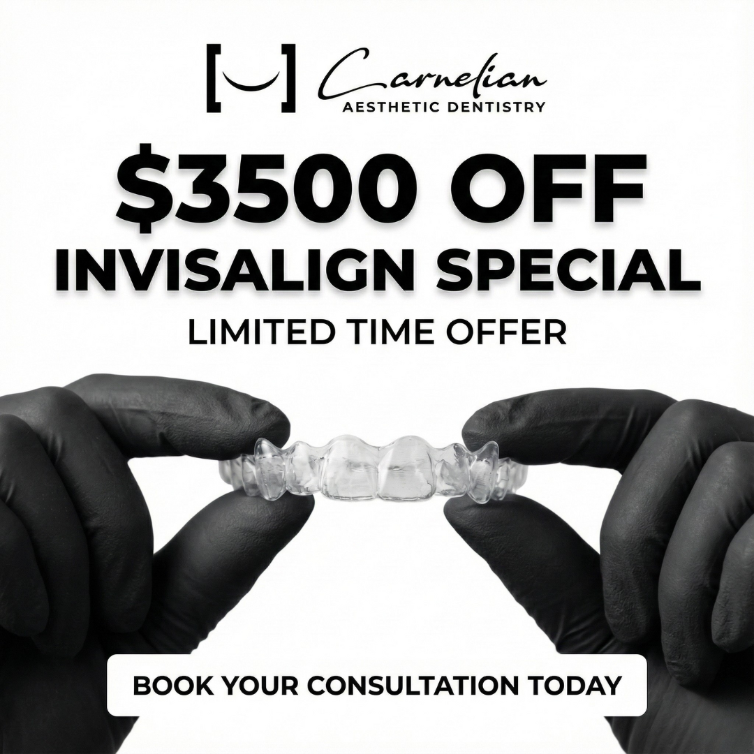 Carnelian Aesthetic Dentistry Facebook ad: Get $3500 OFF On Invisalign Treatment!