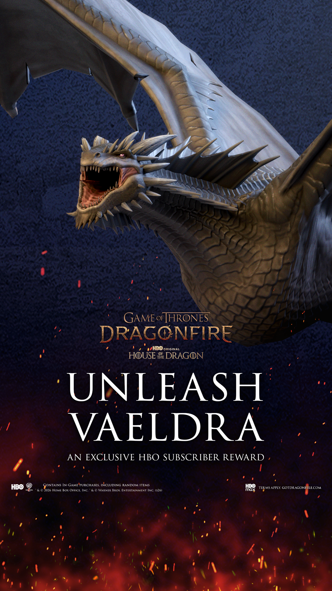 Game of Thrones: Dragonfire Facebook ad