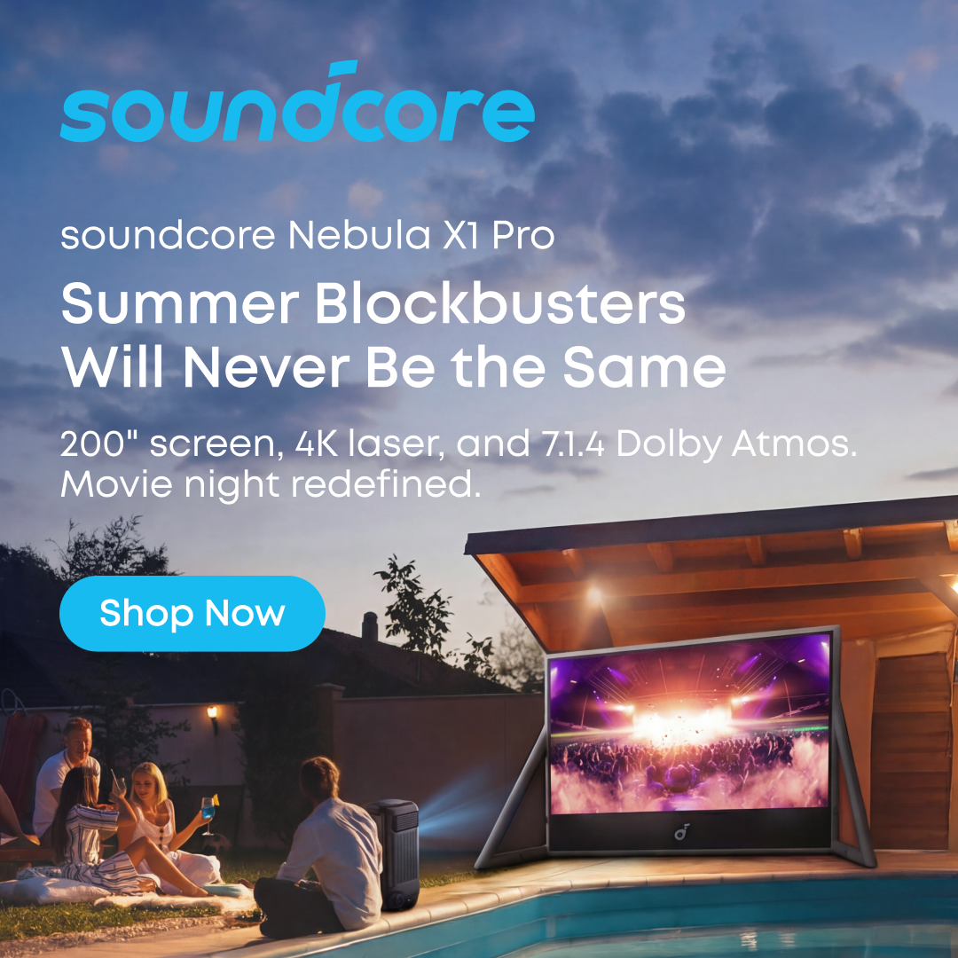 soundcore Facebook ad: Movie Night, Completely Redefined.