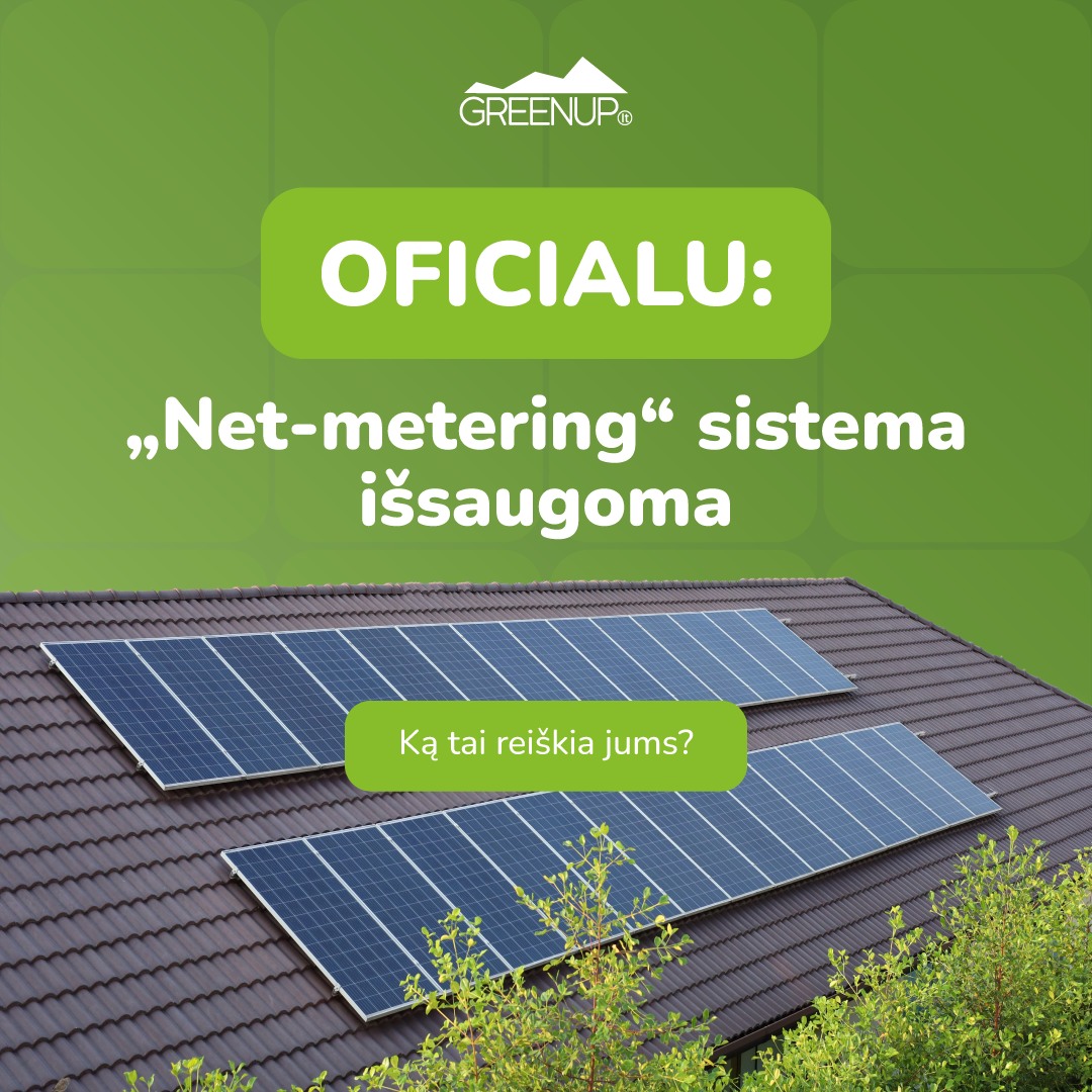 Greenup.lt Facebook ad: Geros naujienos saulės elektrinių savininkams, Seimas…
