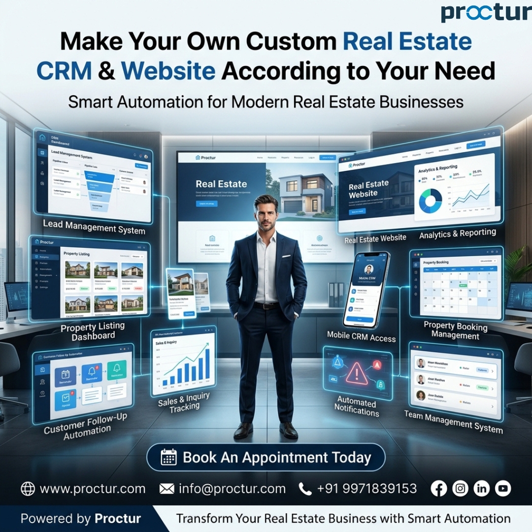 Proctur - Your Pocket Classroom Facebook ad: Still managing property leads, follow-ups, inquiries, and…