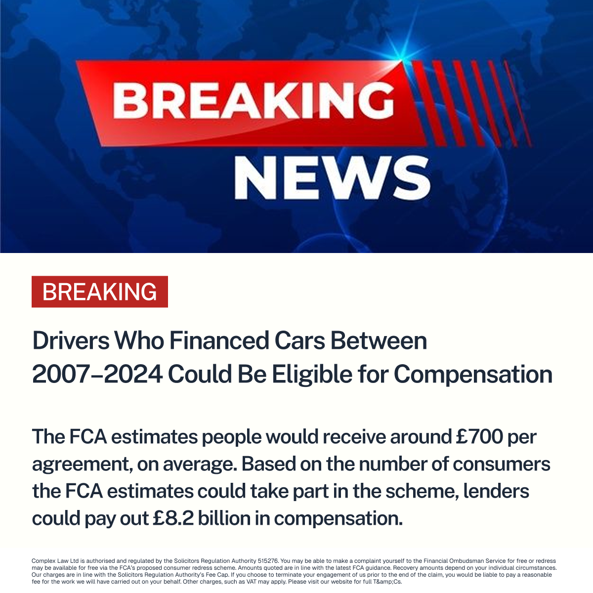 Complex Law Facebook ad: Check Vehicle