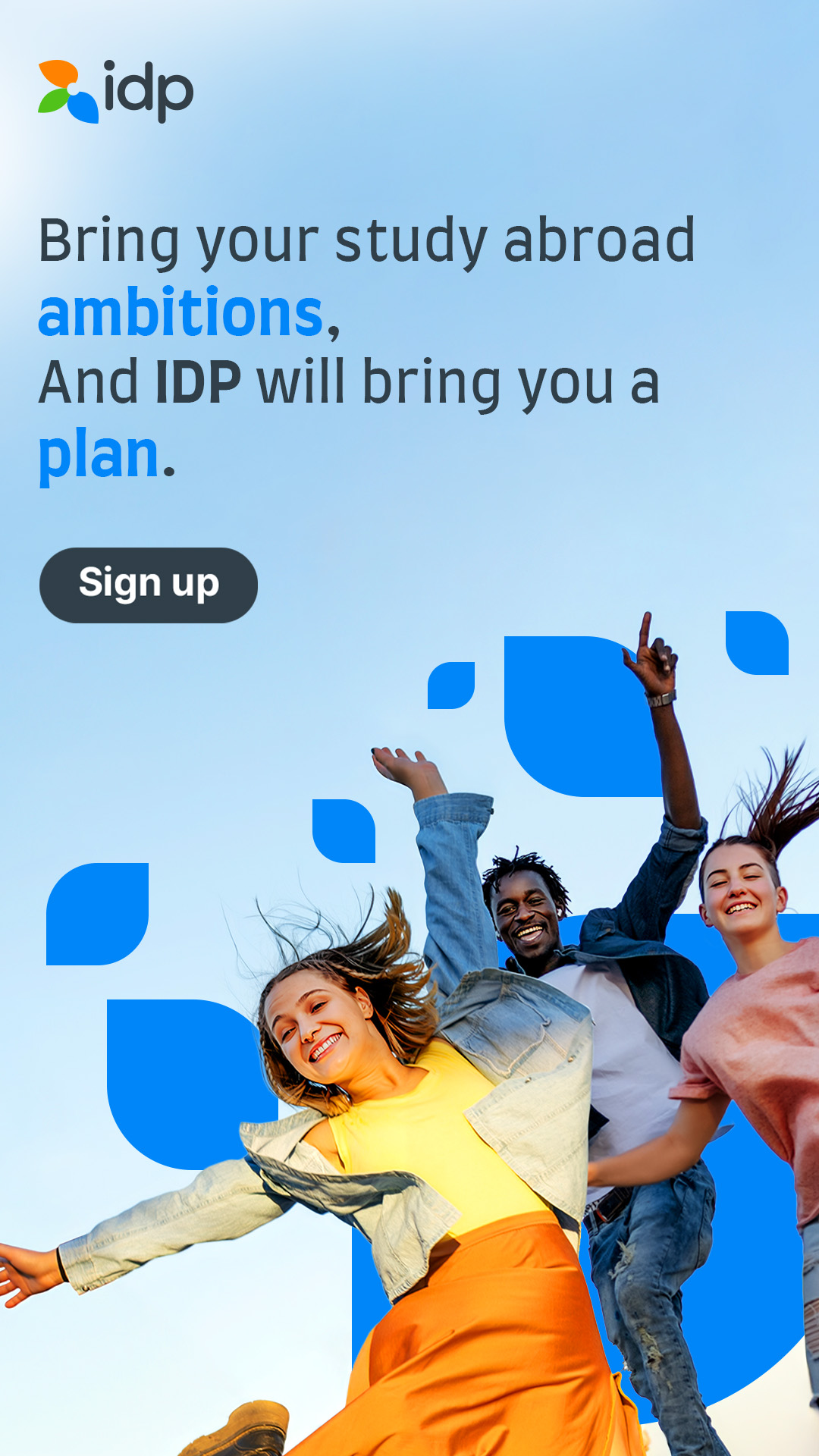 IDP Education Facebook ad: Book your FREE appointment with your IDP counsellor today.