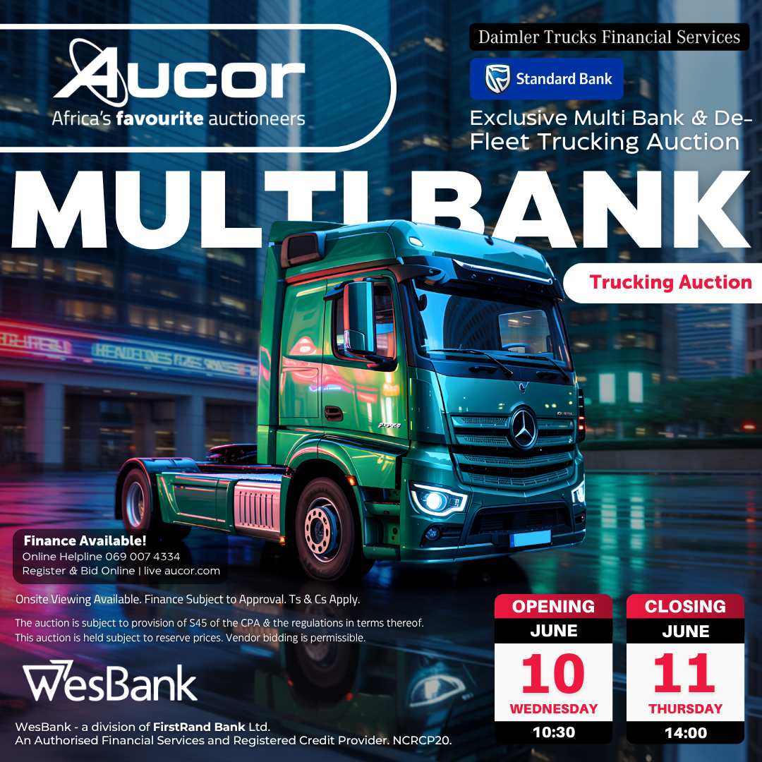 Aucor Auctioneers Facebook ad: Own your dream trucking fleet with Aucor Joburg!