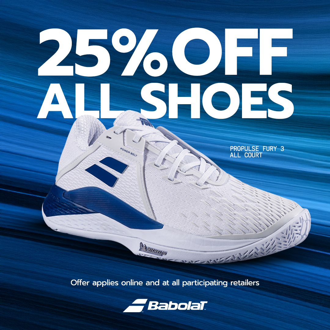 Babolat Facebook ad: Built for speed, stability, and comfort.