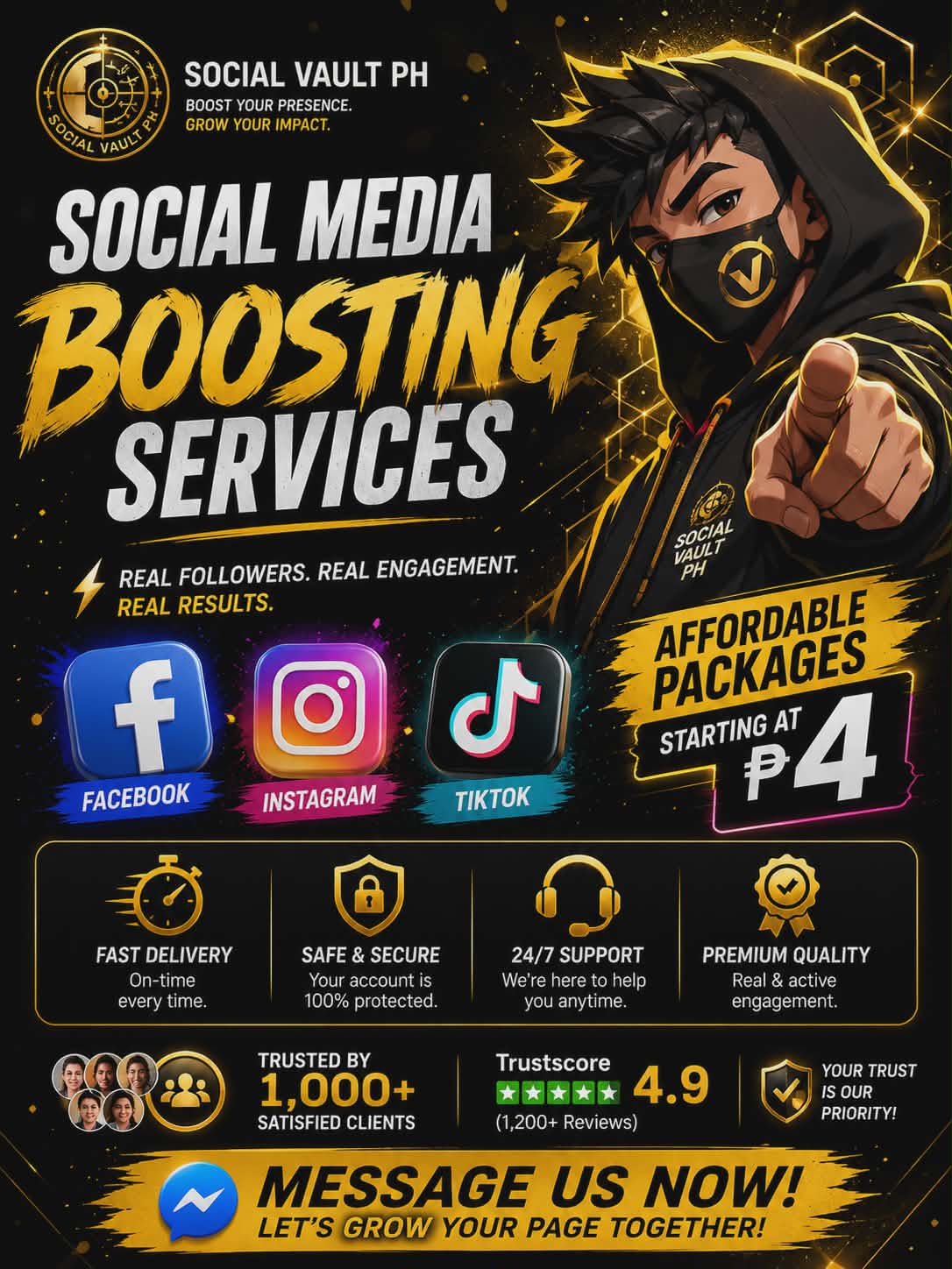Social Vault Ph Facebook ad: Make a Better First Impression Online
