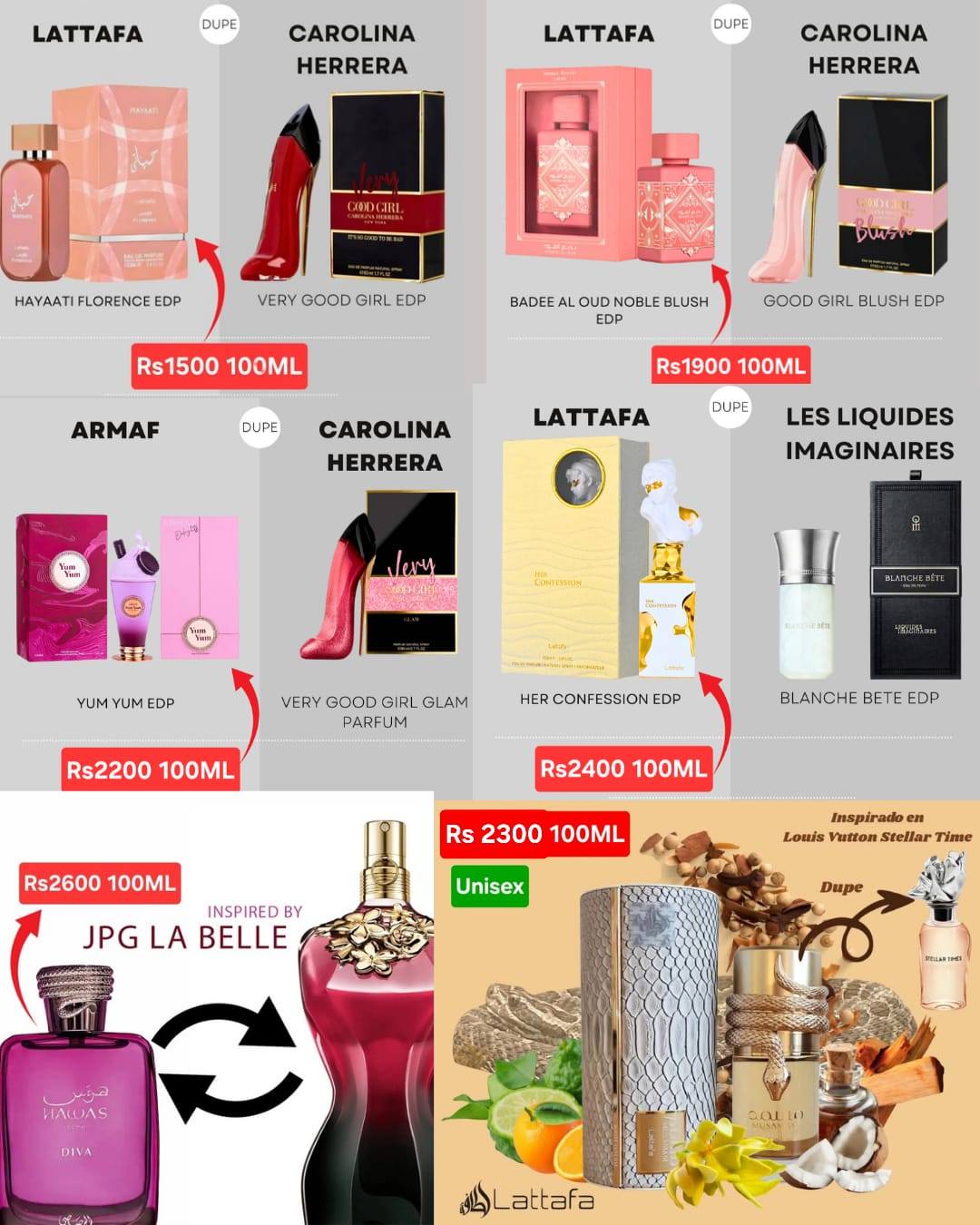 Infinity Perfumes Facebook ad